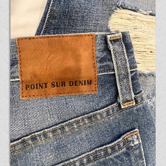 J Crew Point Sur Denim Light Destroy Wash Cropped Jeans Size 24 New - Picture 7 of 7